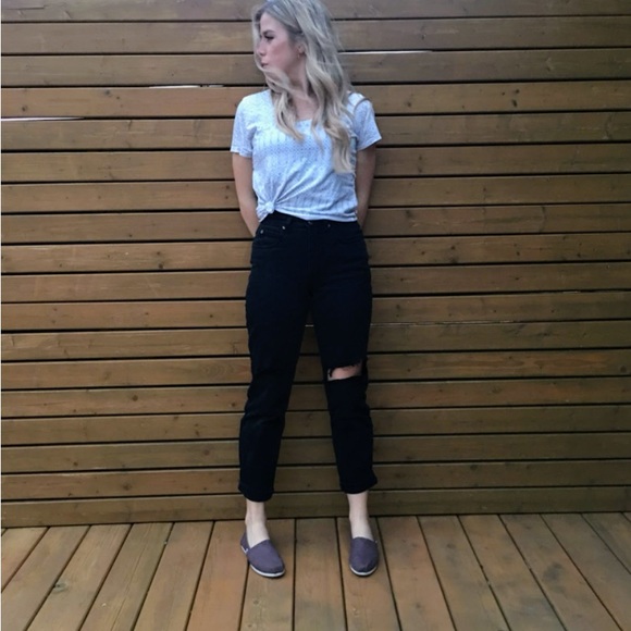 Contrast high rise mom jeans - Picture 2 of 7